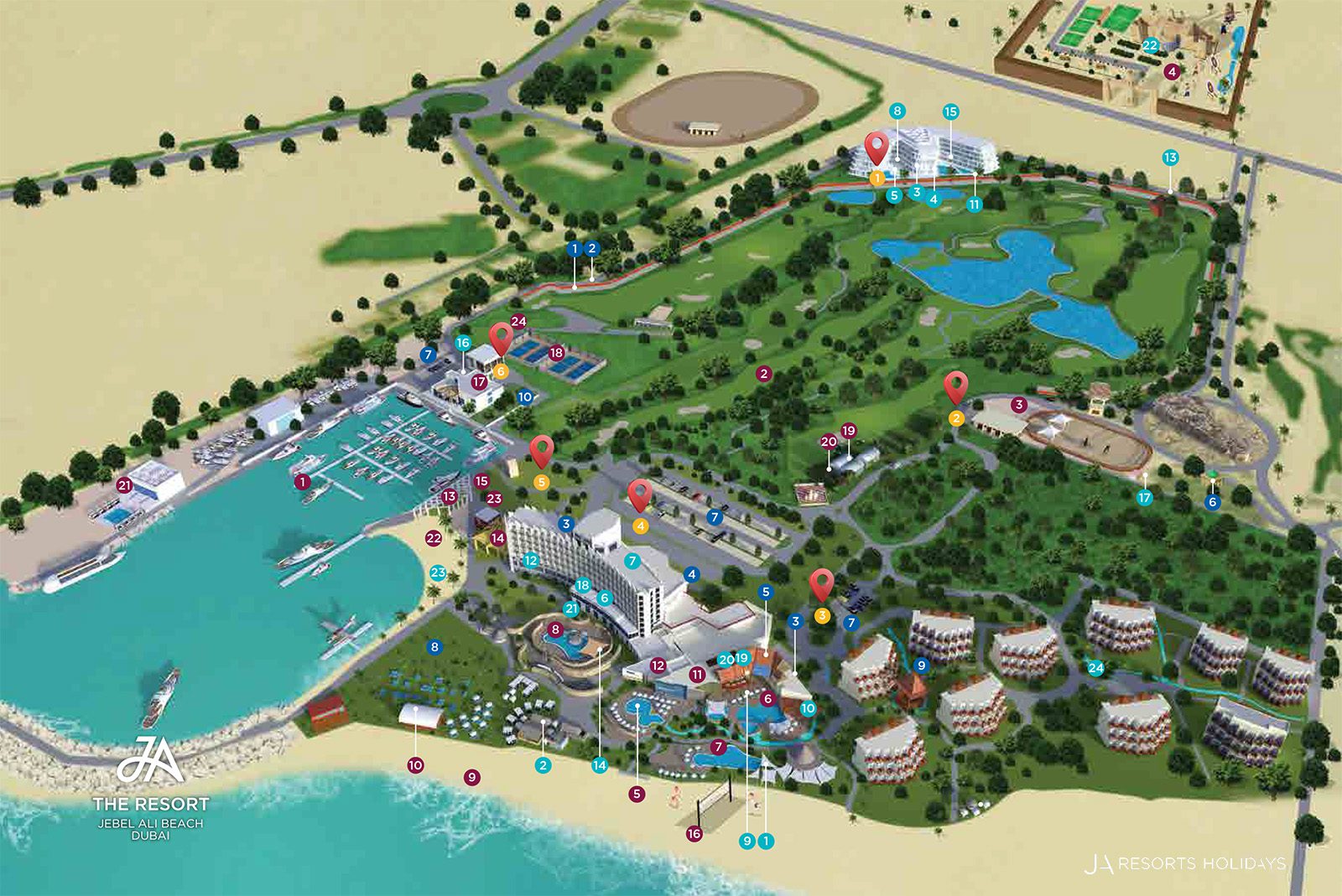 JA The Resort - Resort Map
